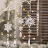 18Pieces Premium Acrylic Ice Christmas Ornamentation Crystal Snowflake Transparent Decors For Indoor Festival Display