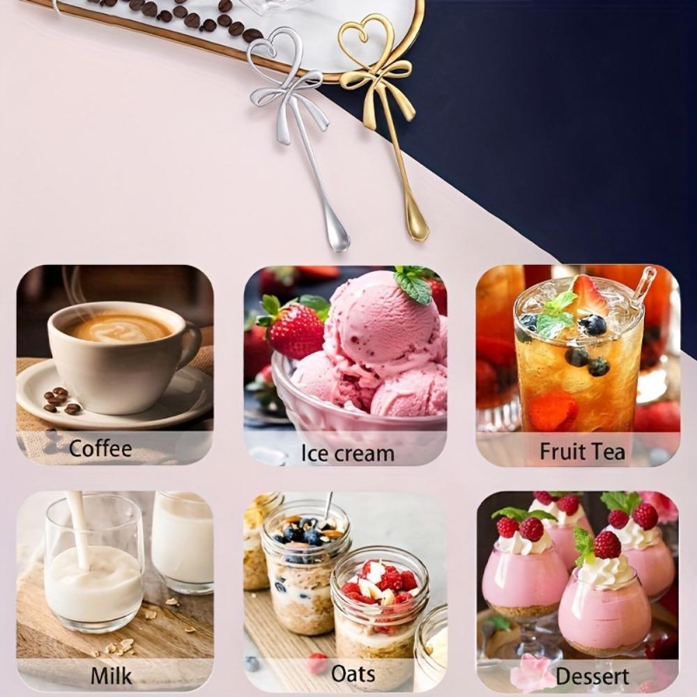 2 шт. Ложка для чашки с бантом в форме сердца, кофейная ложка с бабочкой в форме сердца, ложка для размешивания кофе из нержавеющей стали, ложки с бантом в форме сердца из нержавеющей стали