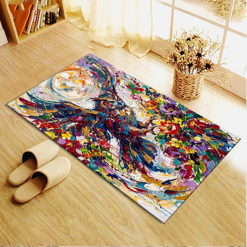 2025 New Owl Abstract Carpet Rug for Living Room Bedroom Home Sofa Decoration,Kids play Non-slip Floor Mat81