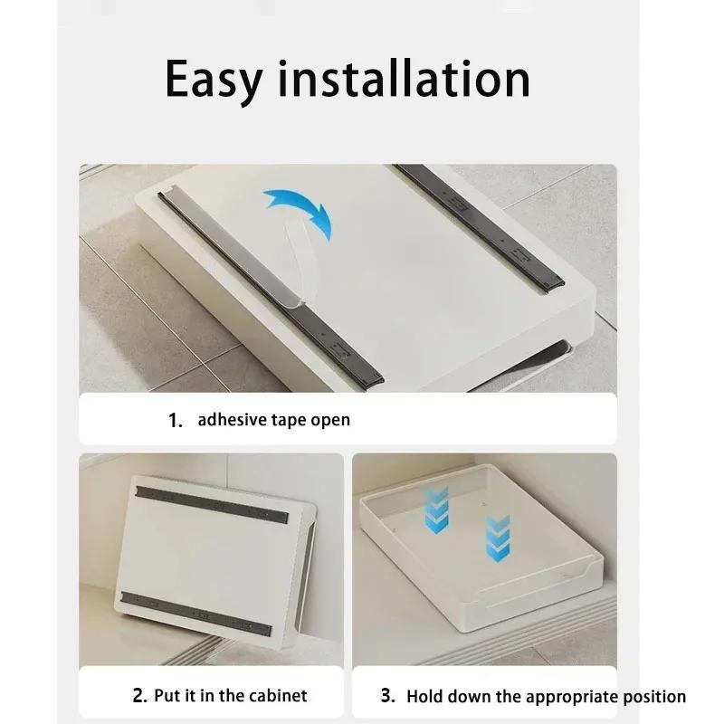 Новая кухонная полка для хранения с направляющими, выдвижной кухонный ящик, лоток для хранения, коробка для специй, стеллаж для хранения, органайзер для шкафов