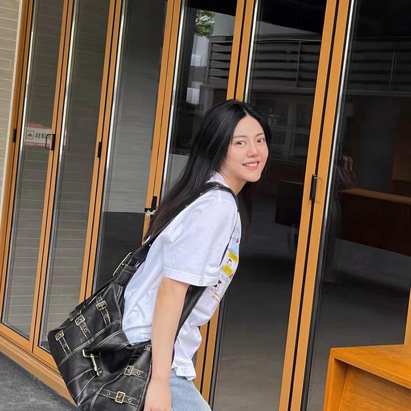 Стильные кожаные сумки через плечо для женщин, повседневные сумки большой вместимости, винтажные черные сумки подмышками, модные женские сумки