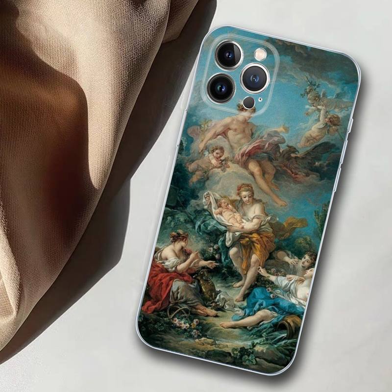 Мягкий силиконовый чехол для телефона с рисунком в стиле Ренессанс для iPhone 14 13 12 11 Pro Mini XS MAX 8 7 6 Plus X XS XR