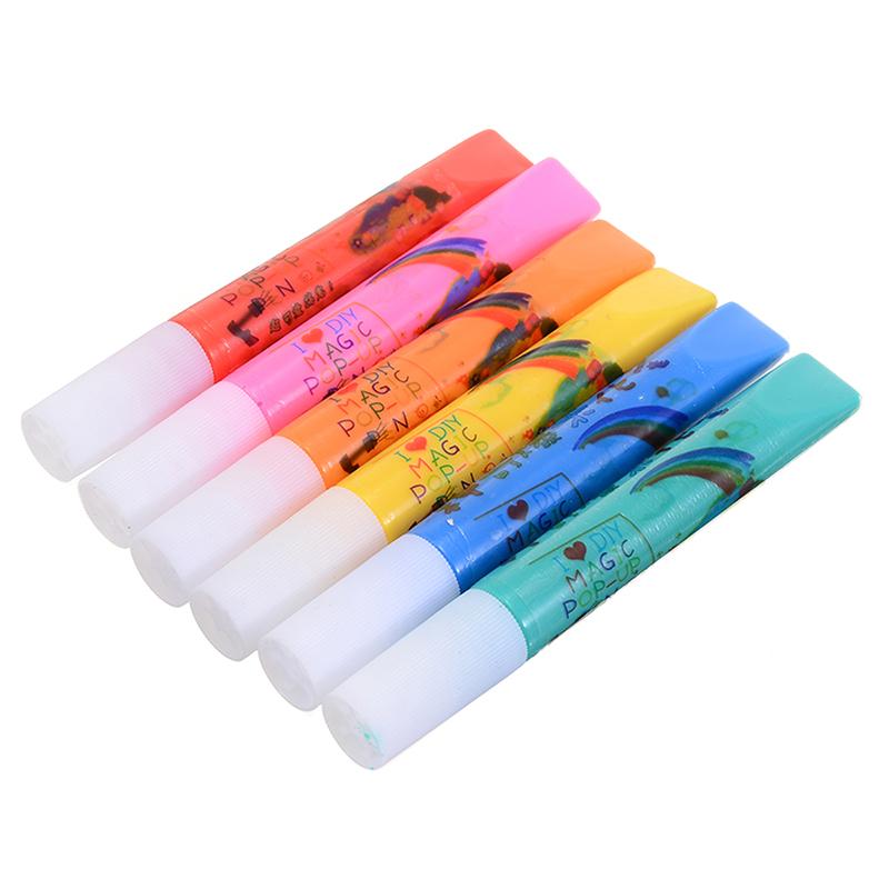 6 шт./компл. волшебные ручки для попкорна волшебные цветные ручки «сделай сам» ручки для рисования попкорна с пузырьками