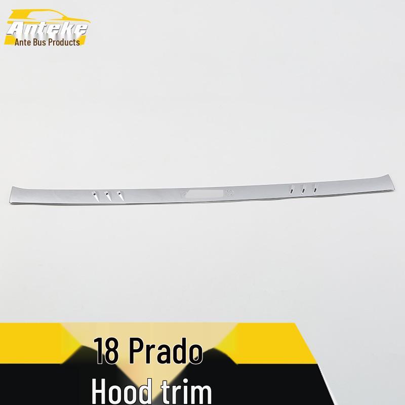 18 Prado Hood Trim & Front Grille Bright Strip Decoration