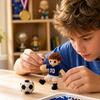 Набор для изготовления фигурки футболиста из бисера, 3D-набор для рукоделия с миниатюрной фигуркой из бисера, Милый мини-футболист, набор для бисероплетения для начинающих, подростков, взрослых