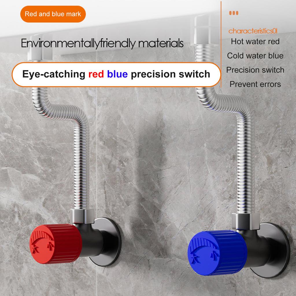 Крышка ручки клапана для ванной комнаты Нескользящая крышка углового клапана Рукоятка Силиконовый рукав маховика для большинства ручек угловых клапанов