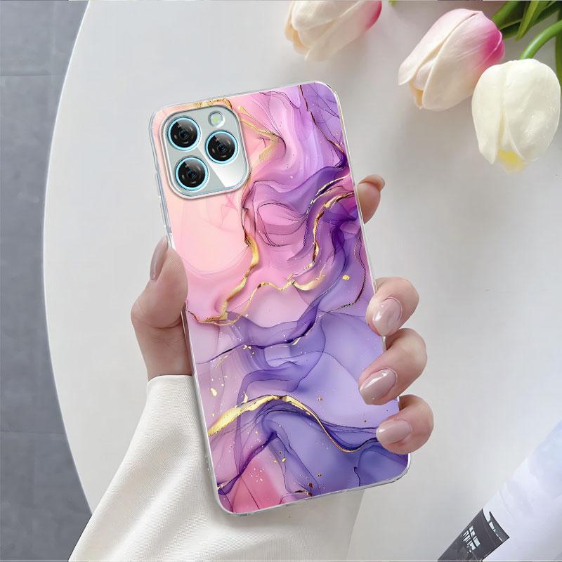 Для Blackview A95 A85 A80S A100 Чехол Роскошный Чехол для Телефона Для Blackview A200 Pro A80 Цветок Прозрачный Мягкий Силикон Защитная Крышка