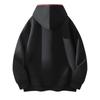 Men's Loose Solid Color Hooded Pullover Hoodie Large-sized Fashionable Casual Sports Hoodie Jacket