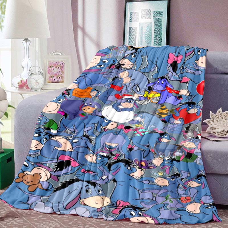 New 2026 (Eeyore) Cartoon Cute Pattern Blanket, Suitable for Sofas, Bedrooms, Offices, Naps, The Perfect Gift.