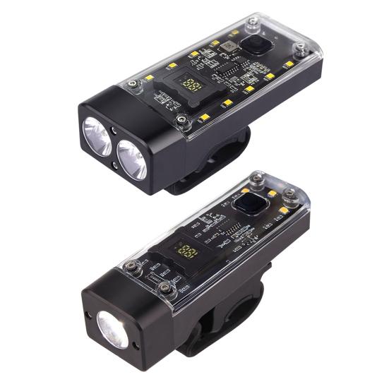 Bicycle Headlight 1500/3000mAh Rechargeable Power Bank Lightweight Waterproof Universal MTB Road