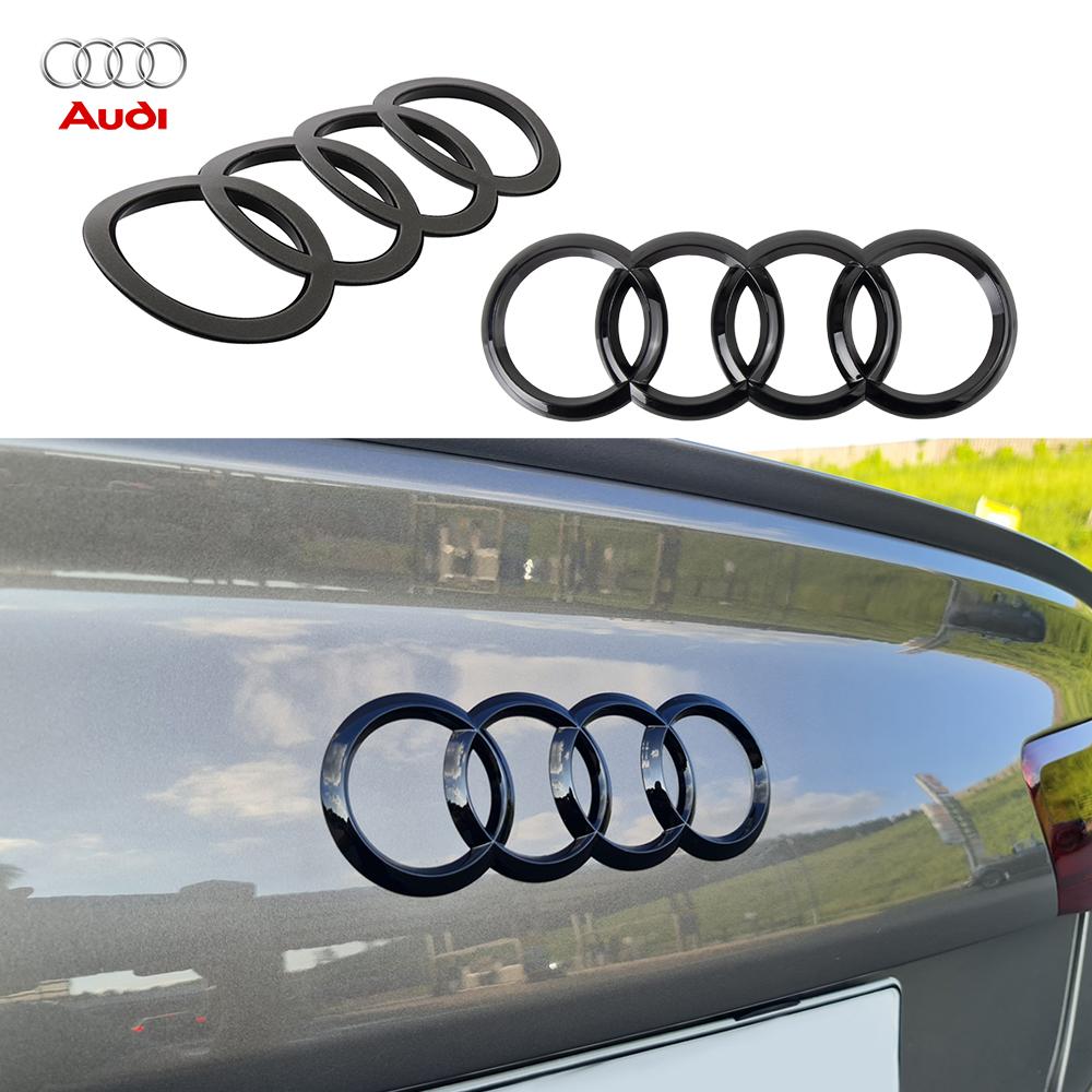 For new A3 A4 A4L A5 A6 A6L A7 A1 A8L Q2L Q5 Q7 Q3 RS S5 1Pcs 4 Ring Logo Car Hood Front Bonnet Grill Rear Trunk Emblem Sticker
