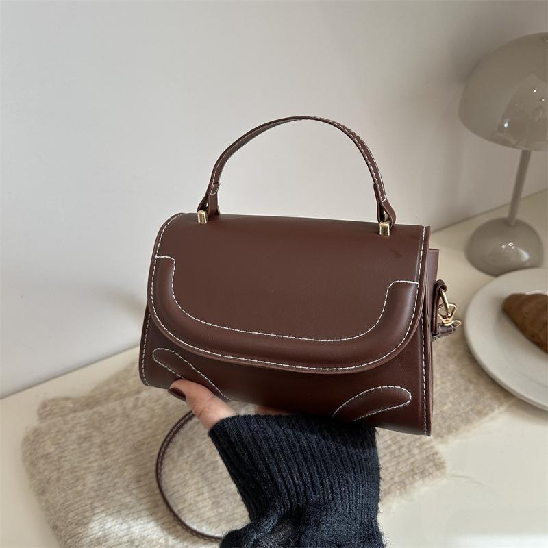 Crossbody Bag PU Leather Solid Color Shoulder Bag for Women Handbag Trendy Satchel Purse for Work Travel CLE