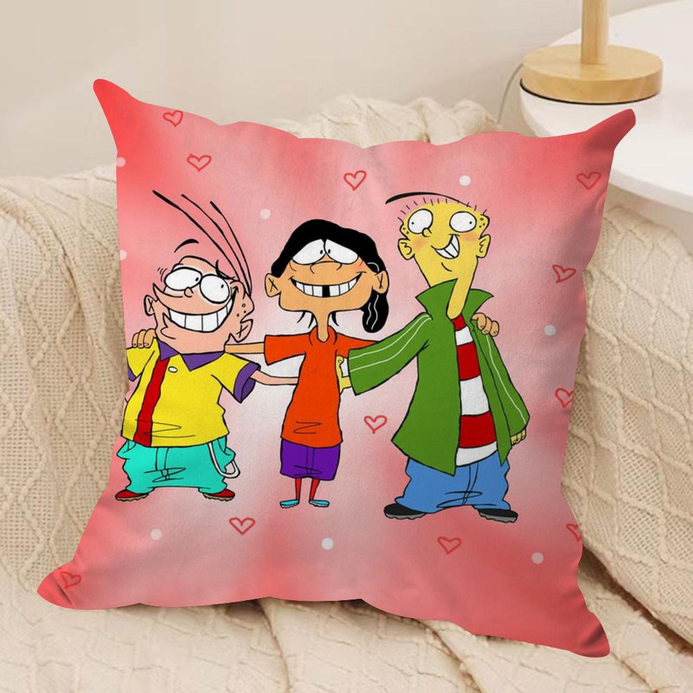 Чехол на подушку Ed, Edd n Eddy, шелковистый короткий плюш, двусторонний печатный наволочка для дивана, для всех сезонов, декор для дома, подарок
