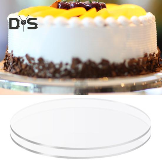 2 шт. акриловые тарелки для торта, нелипкие, прочные, универсальные, прозрачные круглые диски для торта с масляным кремом для сервировки торта