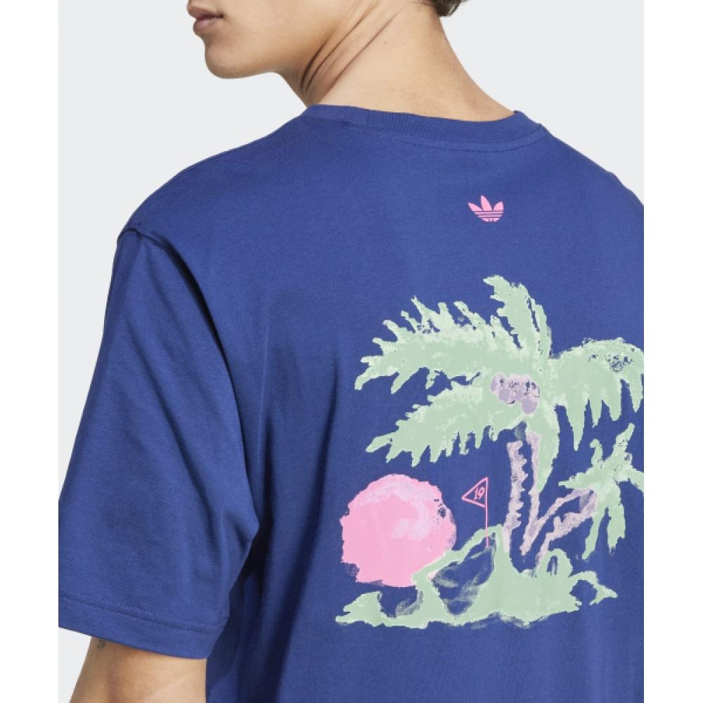 adidas Футболка Leisure Badge темно-синего цвета Jd6347