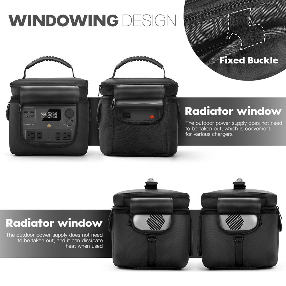 Portable Power Station Bag with Shoulder Strap &Handle for Ecoflow River 2 Pro for Ecoflow River 2 Max Waterproof Carry Case