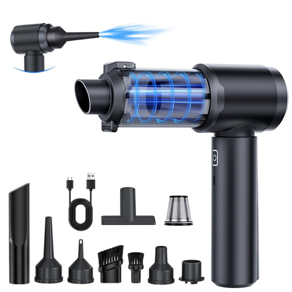 Ручной автомобильный пылесос, 15000 ПА Автомобильный пылесос, Высокомощный ручной пылесос Беспроводной перезаряжаемый С несколькими насадками, Портативный