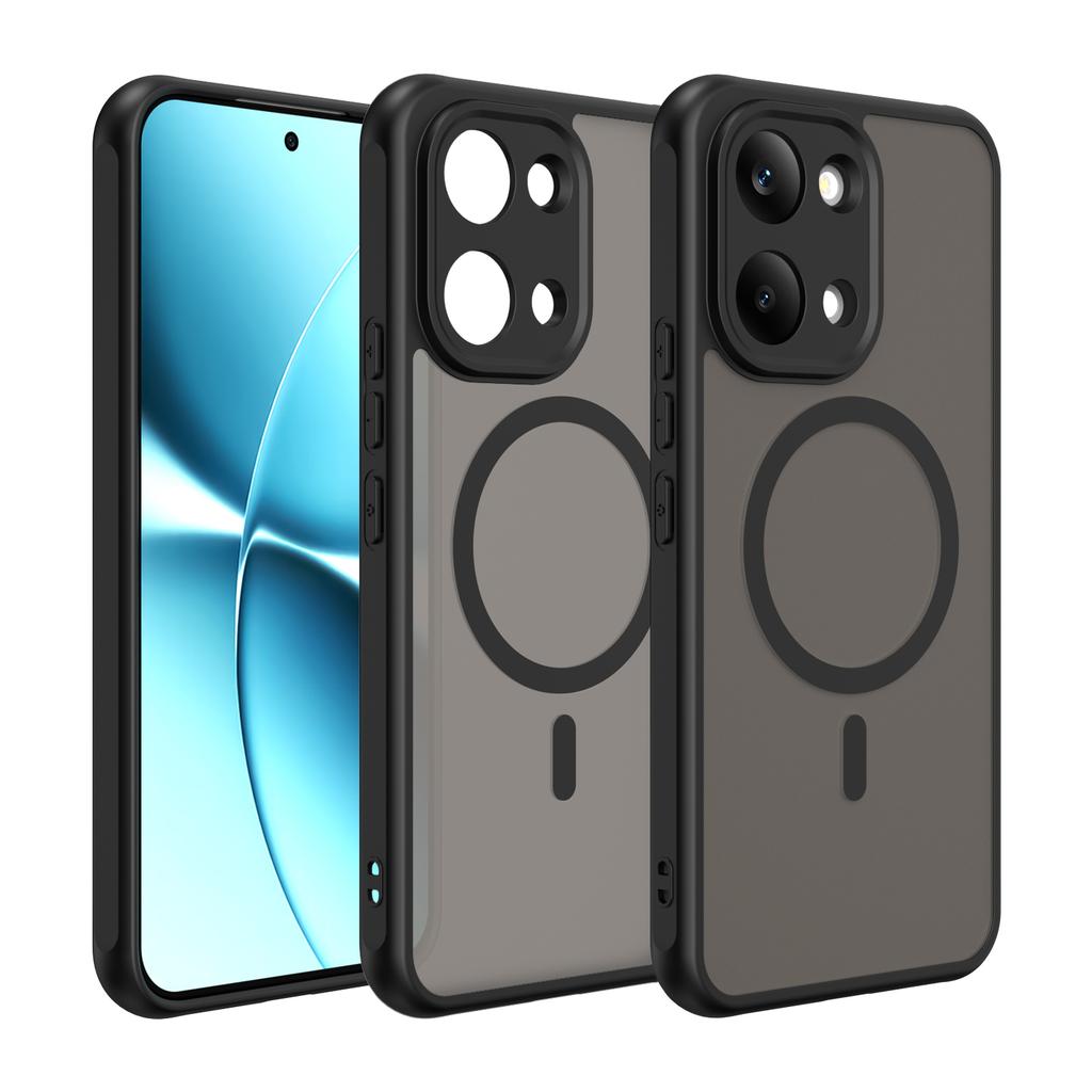 Матовый противоударный чехол-щит для Xiaomi Poco X8 Pro Max Redmi Turbo 5Max, ТПУ-рамка, матовый пластик, магнитная крышка для телефона, Fundas