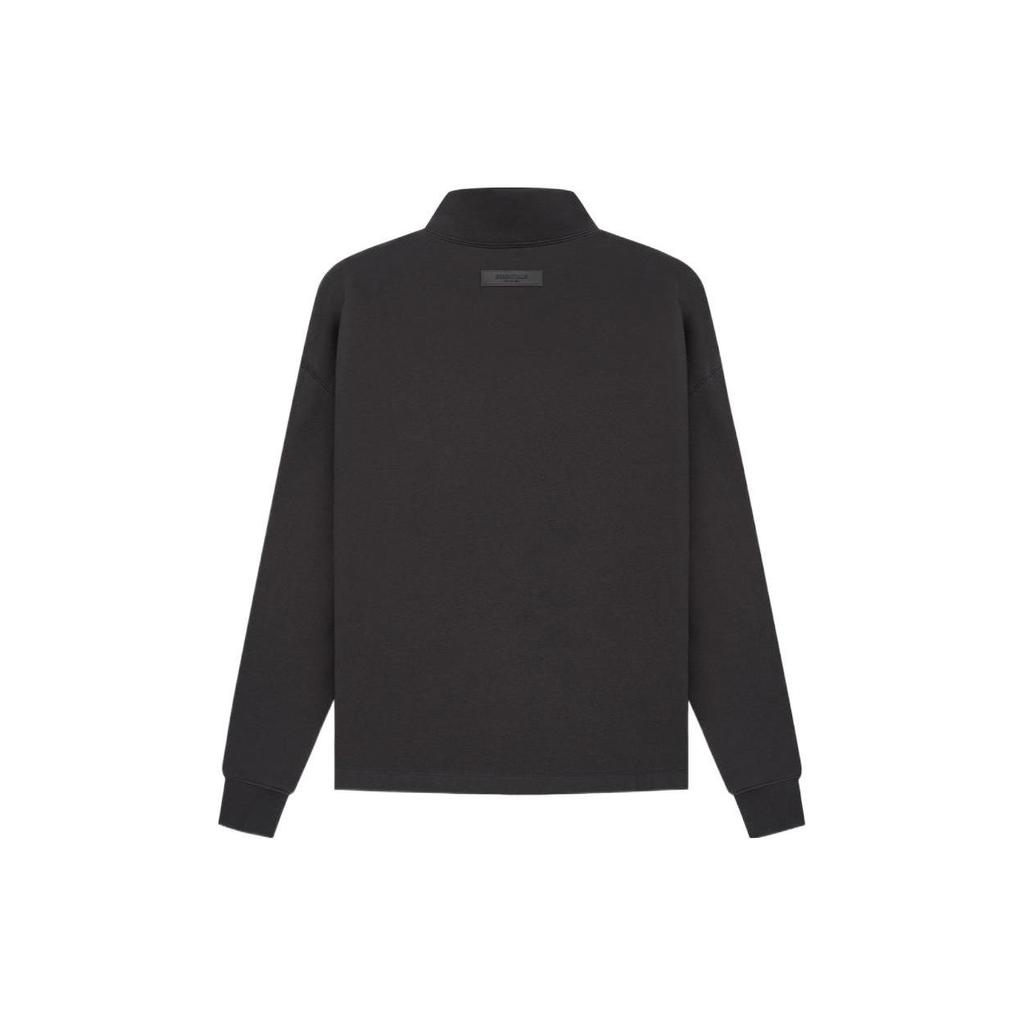 Fear of God Essentials Relaxed Mockneck Sweatshirt With Flocked Lettering Men Tops Iron FOG-SS22-135
