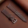 18mm 20mm 22mm Vintage Racing Leather Watchbands 19mm 21mm 24mm Handmade Brown Quick Release Strap Breathable Porous Watch Strap