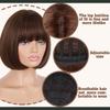 LISI HAIR Короткий парик Боб с челкой для женщин Синтетические парики Боб Черный парик для вечеринки Ежедневное использование Длина до плеч Косплей Красочный парик