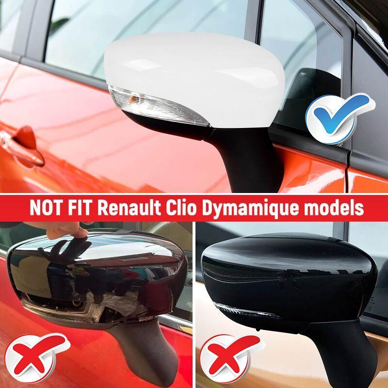 Glossy black /White Rearview Mirror Cover Shell For Renault Clio 4 Mk4 / Zoe / Captur 2012 2013- Door Wing Mirror Case
