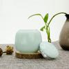 Blue Airtight 30g Matcha Caddy Porcelain Mini Tea Empty Storage Canister Matcha Powder Tea Can Sugar Caddy China Jar Decoration