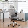 Fauteuil ergonomique - Sevencomfort - Siège réglable - Support lombaire - Charge 200KG - Gris
