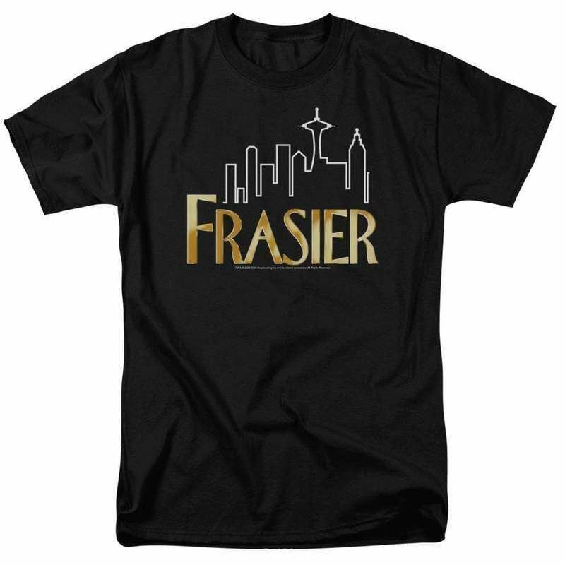 26 Frasier Frasier Logo T Shirt Mens Licensed Classic TV Show Black Unisex T-Shirt