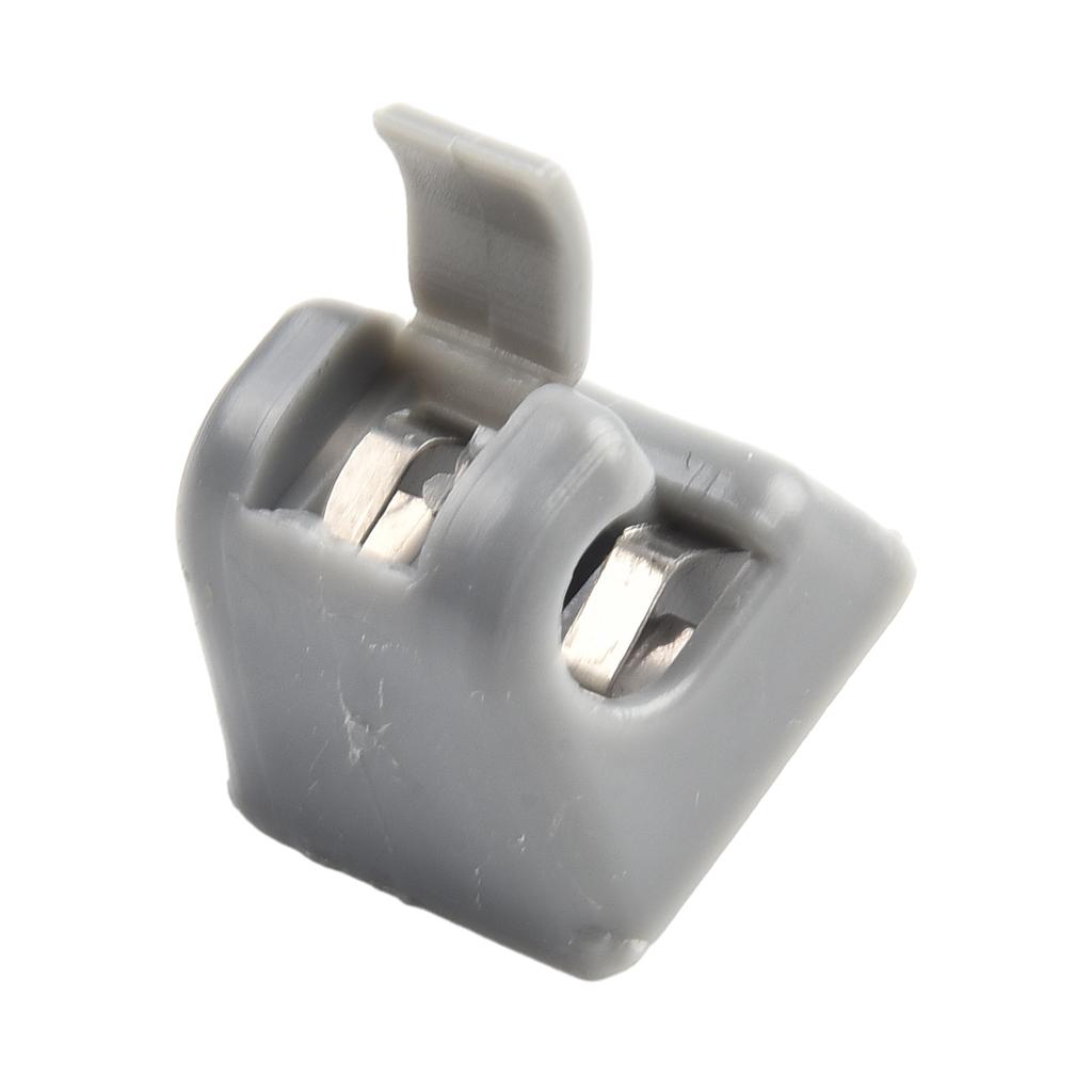 2pcs Nylon Sun Visor Clip Holders For Mercedes W201 W123 W124 W126 W140 W201 Parts Accessories Beige, Grey