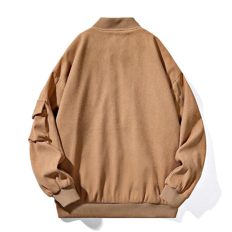 Men's Retro Spring and Autumn New All-match Jackets Fashion Trend Casual Loose Coats Solid Color Tops Jackets for Men