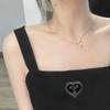 Butterfly Flash Diamond Inlaid Zircon Necklace Niche Design Cold Wind Sweet Cool Wind Light Luxury Collarbone Chain Female