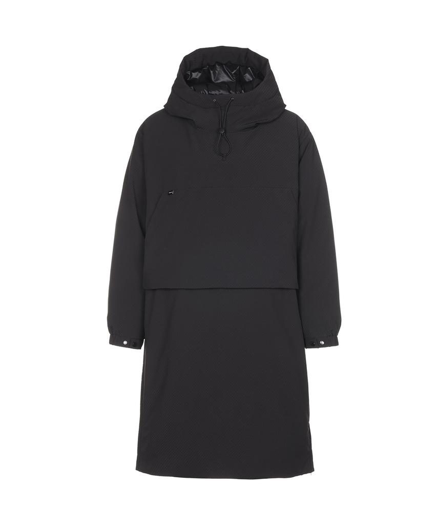 Milacode Utility Long Anorak Padding (3M Featherless) Over Fit (Black)