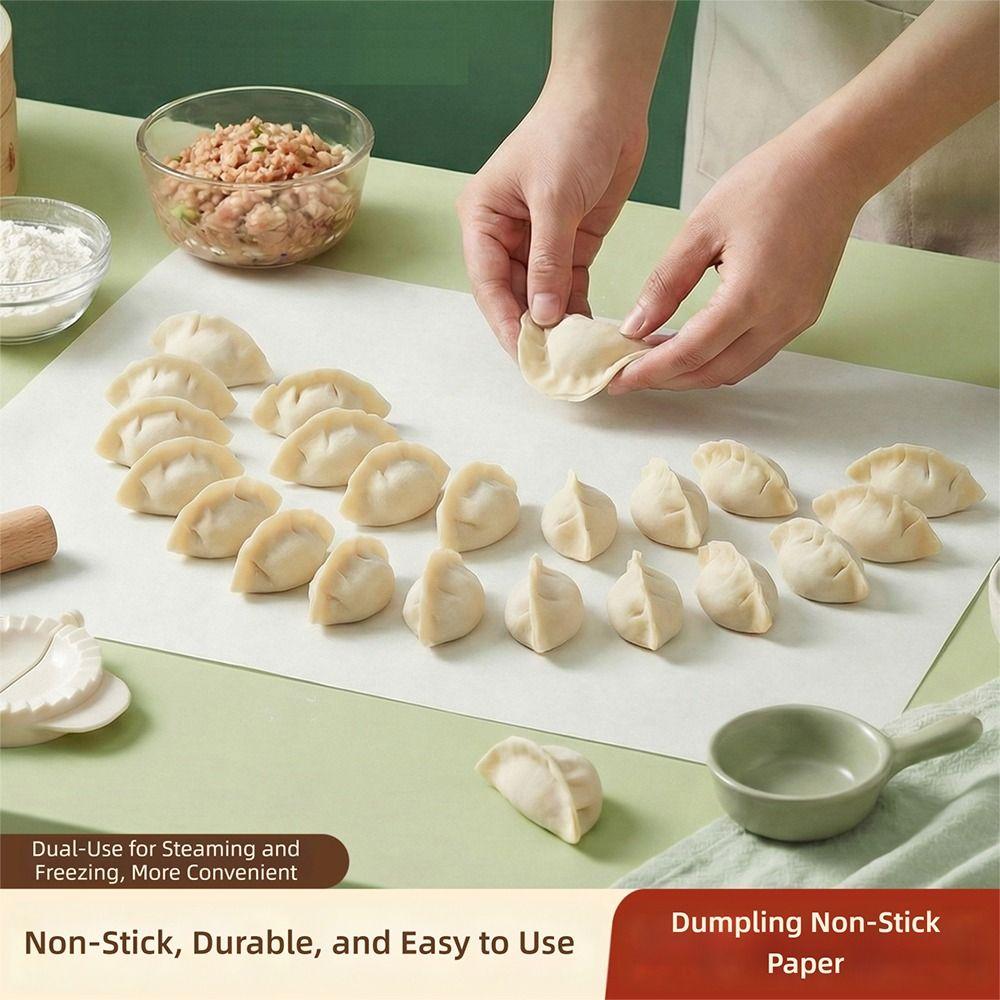 50pcs Food-Grade Dumpling Non-Stick Paper Anti-Stick Oil-proof Isolation Paper Baking