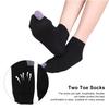 Fashionable Two Toe Socks Breathable Finger Socks Sweat Absorbing Pure Color Ankle Socks