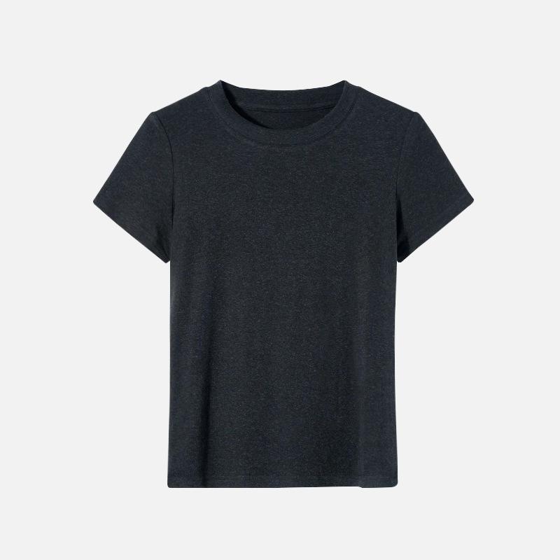 Женская новая летняя тонкая эластичная однотонная блузка Lycel Tencel