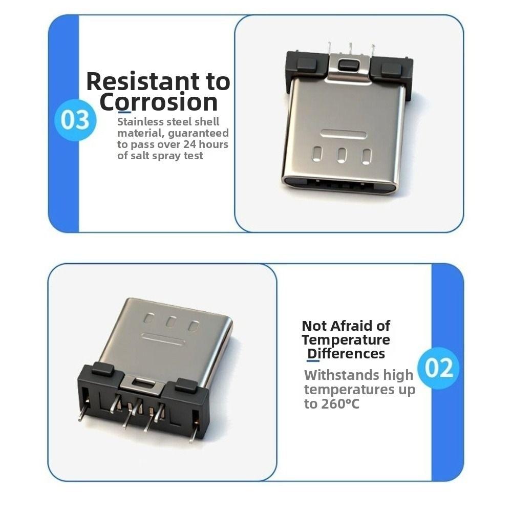 10Pcs/Lot 5Pin Male Micro USB Connector USB Charger Port Connector  For Cable Charger Repair