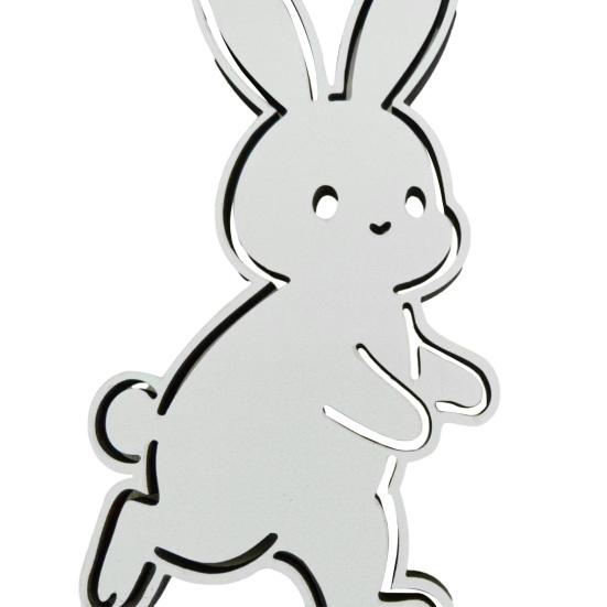 Cute Bunny Wall Decal Easter Wall Sticker Wooden Rabbit Animal Wall Art Decor