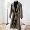 Женское пальто из 100% шерсти Осеннее шерстяное длинное пальто Ручной работы Пальто-бушлат Зимняя теплая шерстяная длинная куртка Пальто