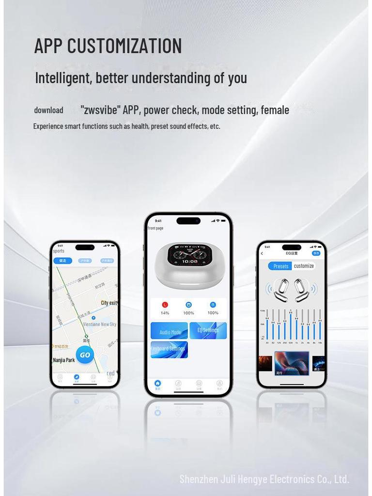 Наушники Q16Pro Bluetooth с шумоподавлением и умным сенсорным экраном