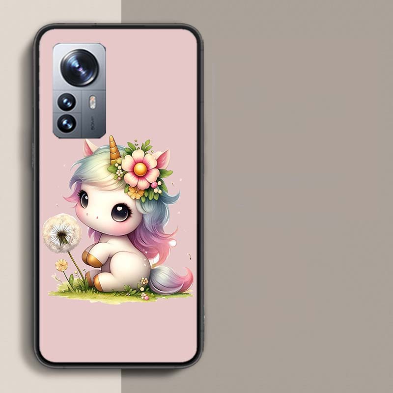Милый Чехол для Телефона с Единорогом для Xiaomi Mi 13 12T Poco F7 Pro 14 Ultra 15 Pro 12X 12 9 8 Lite 5G 11T 11i 10 10T Pro Capa Coqu
