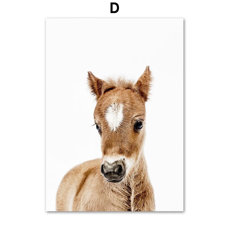 Слон, Лев, Медведь, Жираф, Панда, Тигр, Енот, настенная живопись, холст, картина с детенышем, постер для детей, декор для детской комнаты для мальчиков и девочек