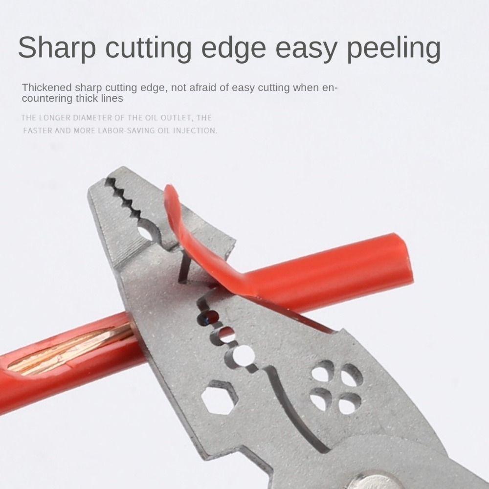 Multi Functional Wire Stripper Carbon Steel+Soft Plastic Crimpper New Thread Cutting Pliers