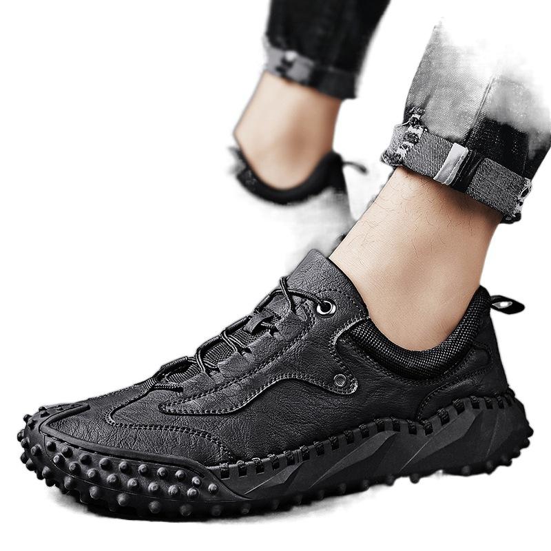 Мужская обувь для внешней торговли весна новая повседневная обувь мягкая подошва дышащая универсальная ручная прошивка обувь для спорта на открытом воздухе большой размер