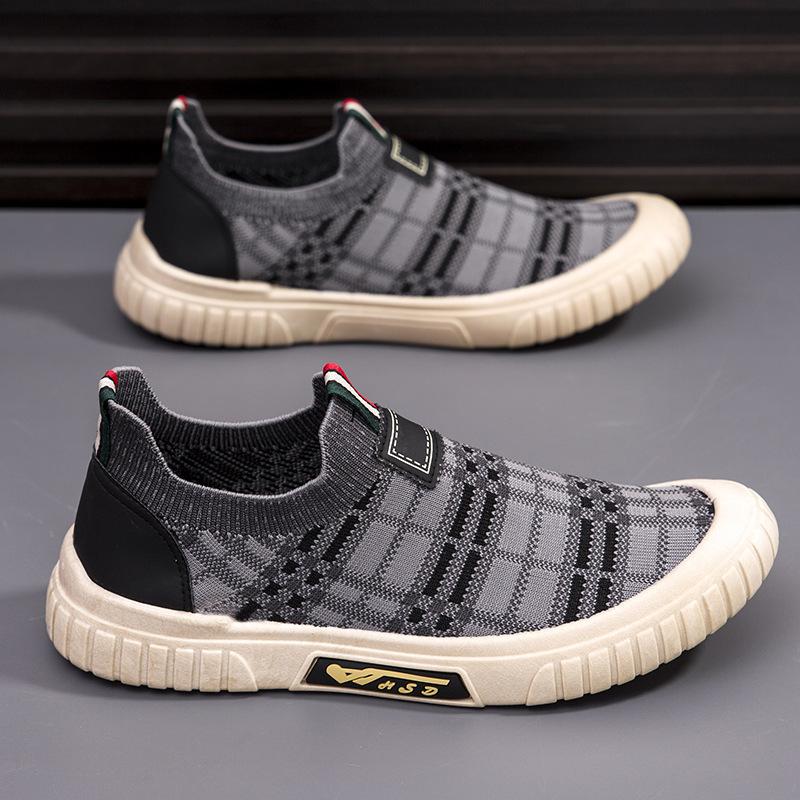 Socks mouth mesh breathable men's casual shoes breathable comfortable soft sole wear-resistant men's shoes