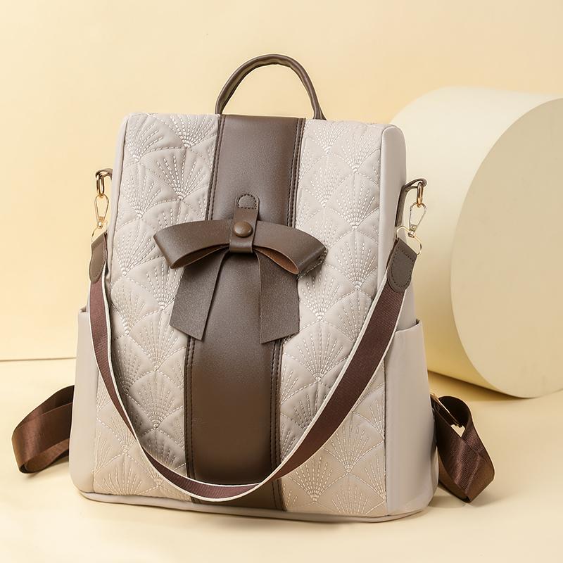 Женский рюкзак с бантом, большой вместимости, противокражный рюкзак, сумка через плечо для поездок