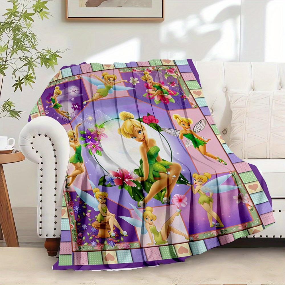 1pc Velvet Tinkerbell Fairy Bedding Throw Blanket Sofa Cover