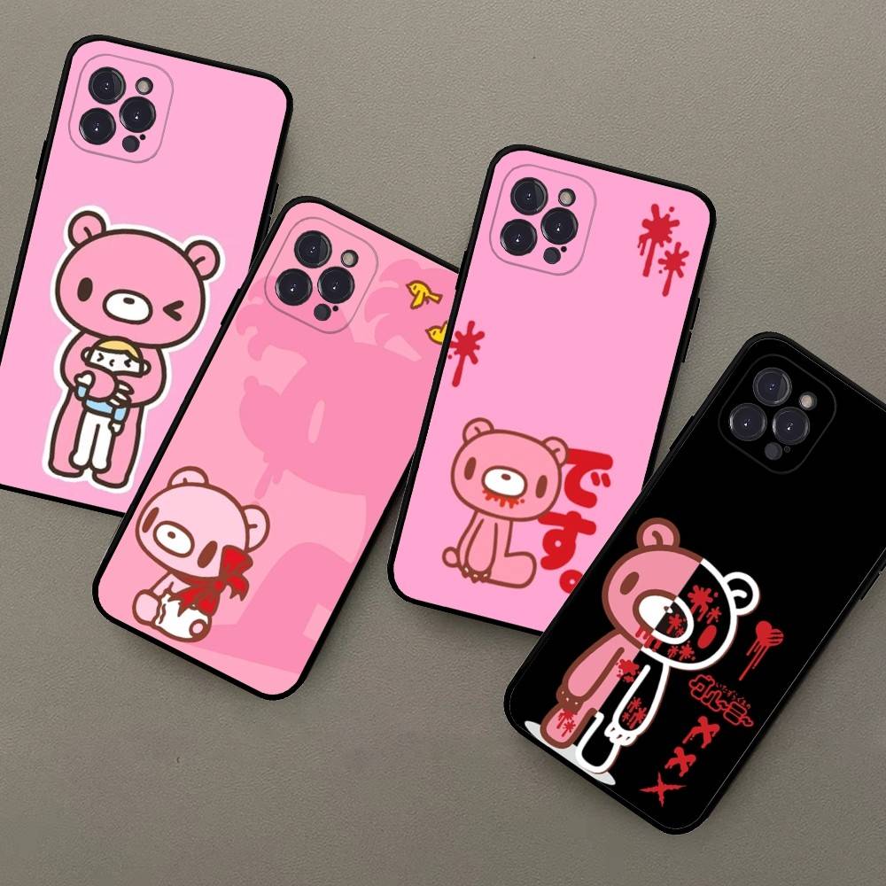 G-Gloomy-Bear-Cute Phone Case for iPhone 16 Pro Max 15 17 Plus 14 13 12 Mini 11 Black Cover
