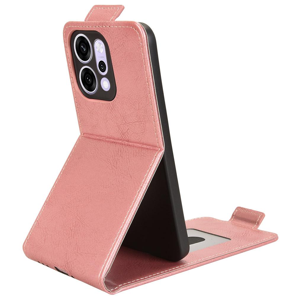 Для Oppo Reno14 Pro 5G (Глобальный) Подставка Чехол Магнитная застежка Вертикальный откидной Кожаный чехол для телефона с держателем для карт