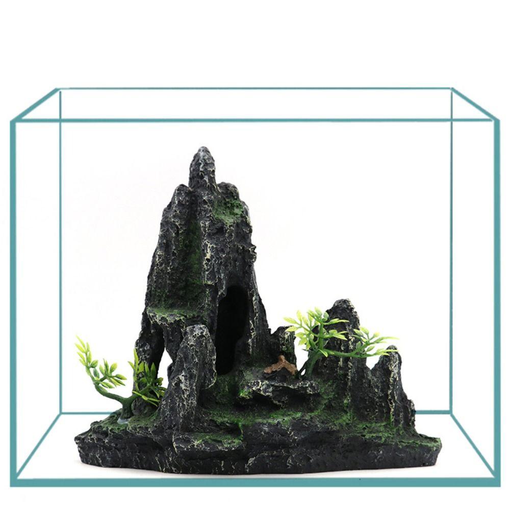Creative View Rock Cave Stone Artificial Mountain Stone Statue  Hiding Fish Cave